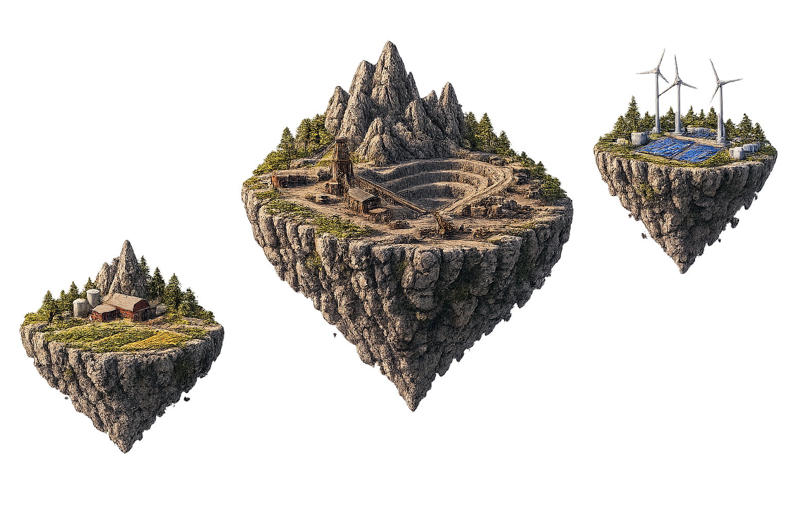 Floating industry islands